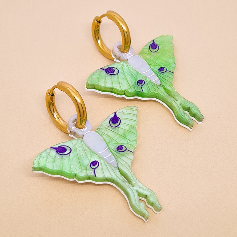 creoles papillon de lune