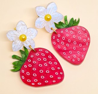 boucles d'oreilles jolie fraise 2