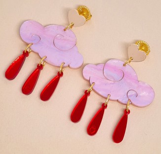 boucles d'oreilles pluie de love 1