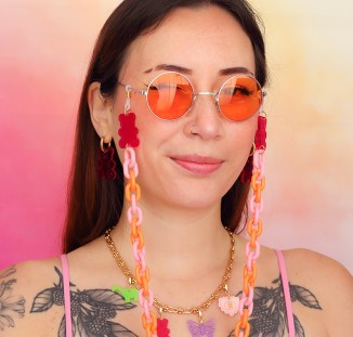 chaine de lunettes creoles jellynours charms nostalgie