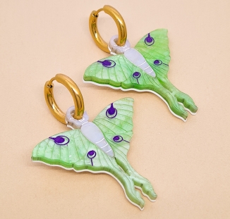 creoles papillon de lune